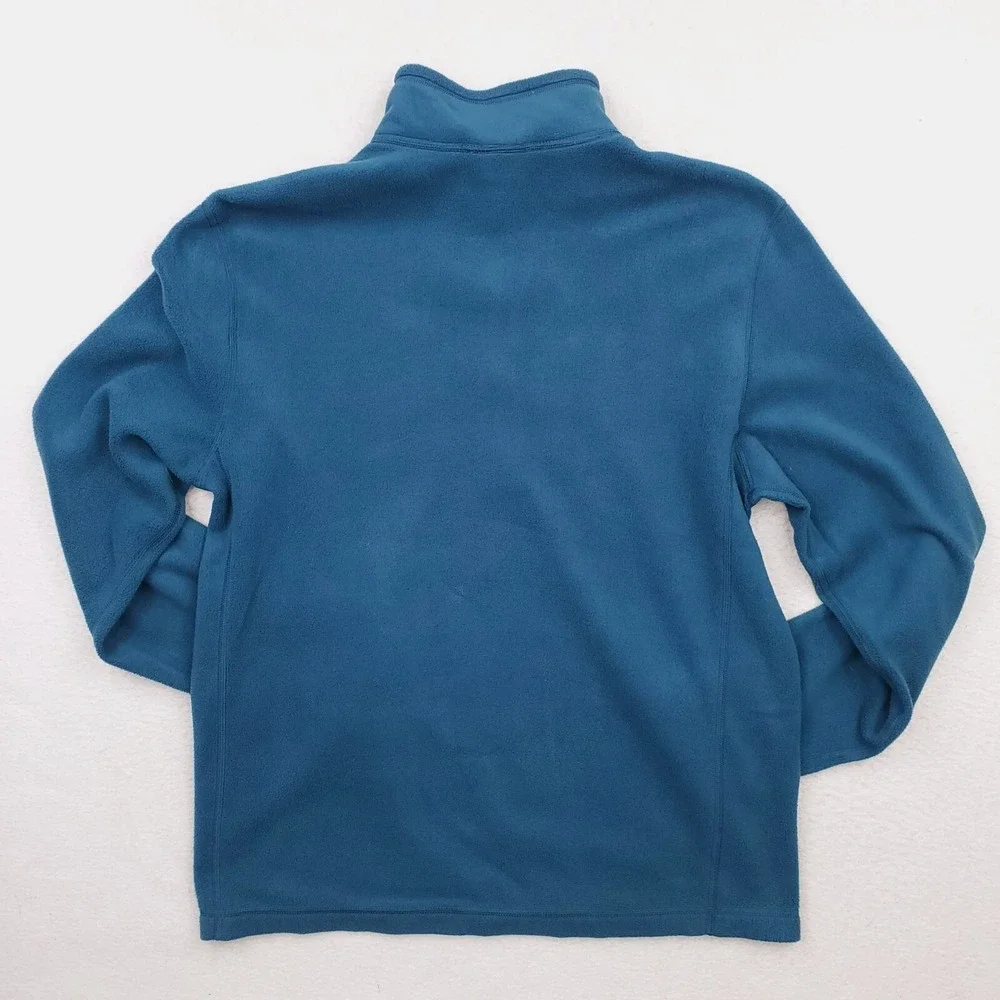 North Face Jacket Mens Small Blue Fleece Pullover Half Zip Lightweight Outdoor